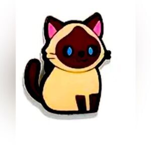 PVC  Cat SHOE CHARM- Brown and Cream NWOT